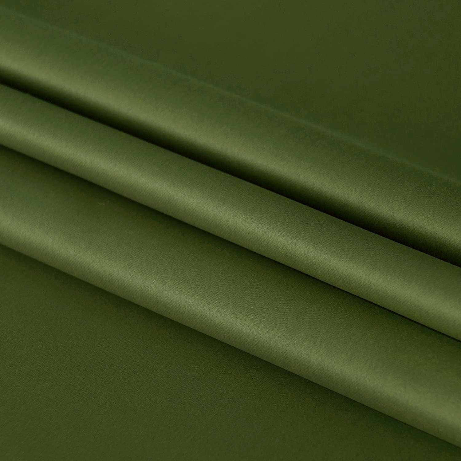 DWCN French Door Curtains – Rod Pocket Thermal Blackout Curtain for Window/Patio Doors/Doorways/Classroom/Kitchen for Privacy, 23W by 72L Inches, 1 Panel with Tieback, Olive Green