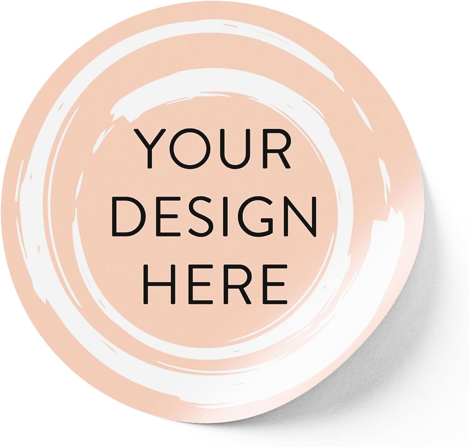 100 Custom Vinyl Stickers - Upload Your own Image, Text, Design, Logo - Personalized Logo Labels for Handmade, Packaging, Bottle, Jars, Candle, Brand Stickers (Peach, 3x3)