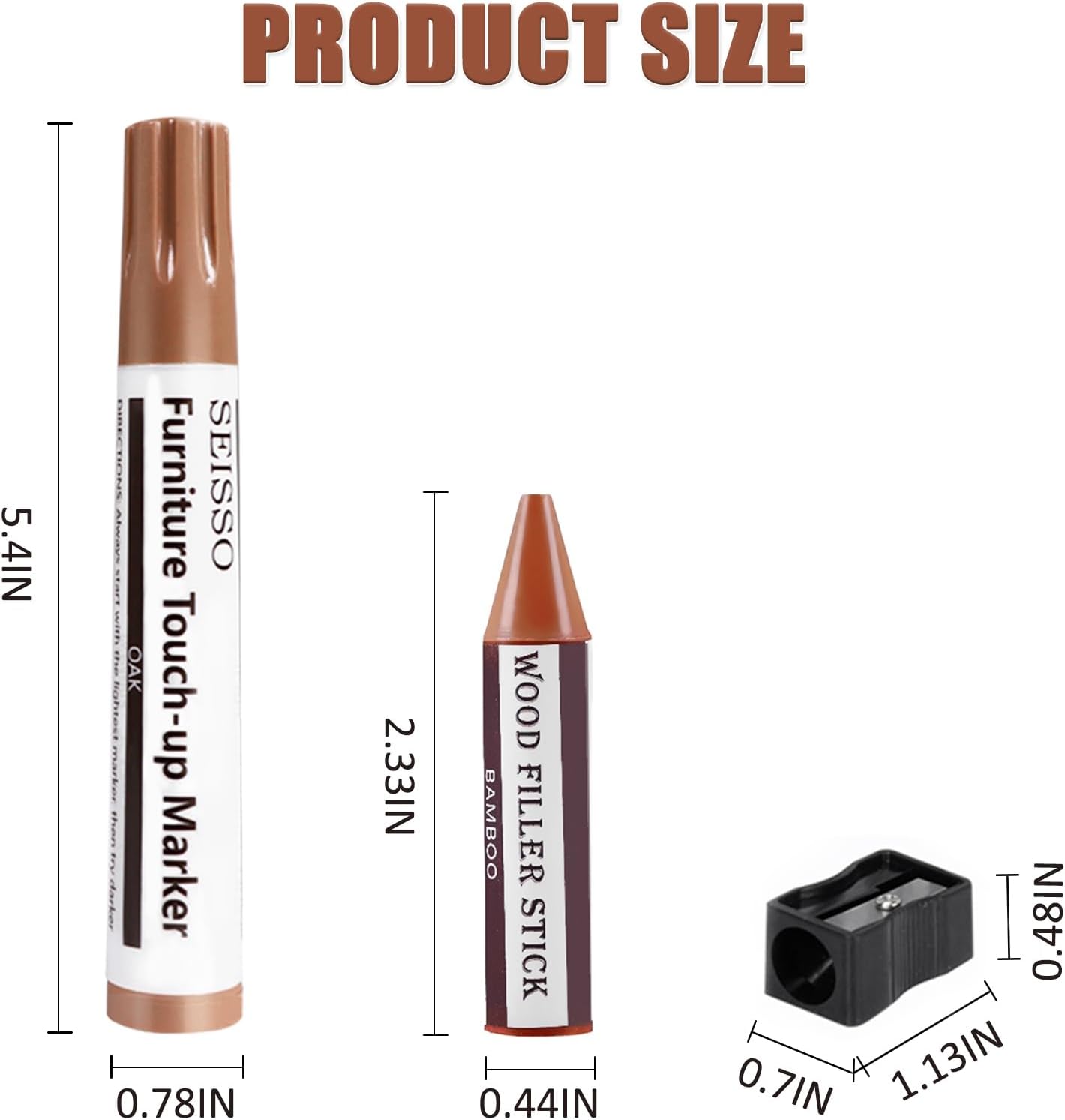 SEISSO Furniture Repair Kit, 18 Colors Touch Up Markers and Wood Filler Sticks with Wood Polish Wax - Furniture Touch Up Kit Cover Up Scratches, Stains, Holes for Wooden Table, Cabinet, Floors, Door