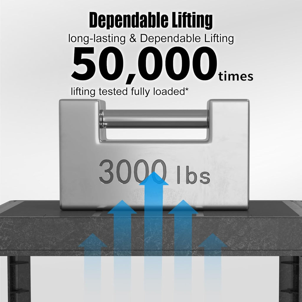 Large Garage Flat Top Utility Cart, Heavy Duty 2 Shelf Tool Cart Service Cart Rolling Push Carts with Ergonomic Handle 5" Swivel Casters