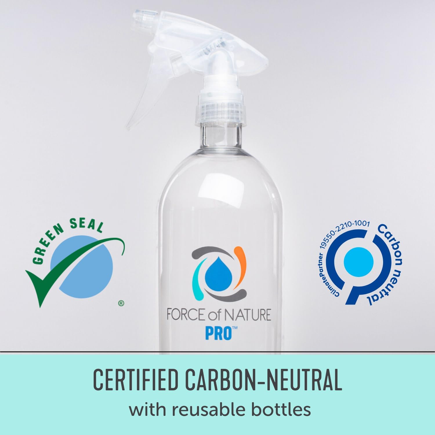 Force of Nature Multi-Purpose Cleaner, Disinfectant & Deodorizer | Kills 99.9% of Germs (Pro Kit (Commercial Use) & 10 Capsules (10mL each))