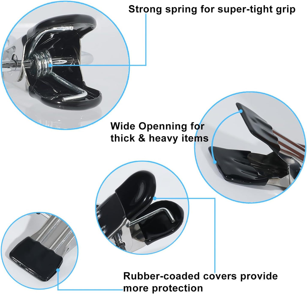 15/30Pcs Upgrade Double Head Clamp Dipped Clothespin for Laundry Hooks with Clips, Boot Holder, Hanging Clips, Portable Multifunctional Hangers Single Clip Space Saving for Jeans, Hats (15, Black)