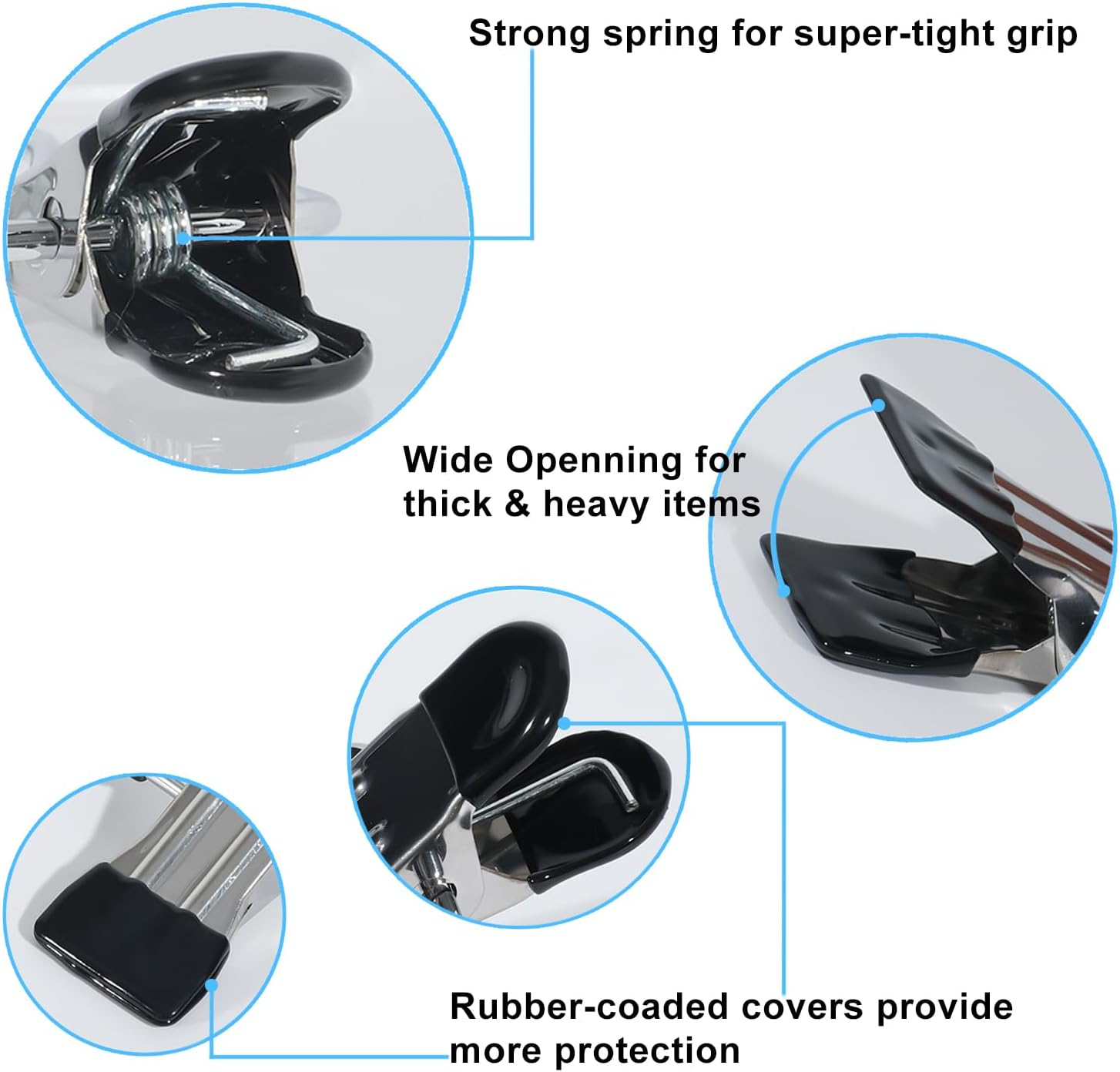 15/30/50Pcs Upgrade Double Head Clamp Dipped Clothespin for Laundry Hooks with Clips, Boot Holder, Hanging Clips, Portable Multifunctional Hangers Single Clip Space Saving for Jeans, Hats (50, Black)