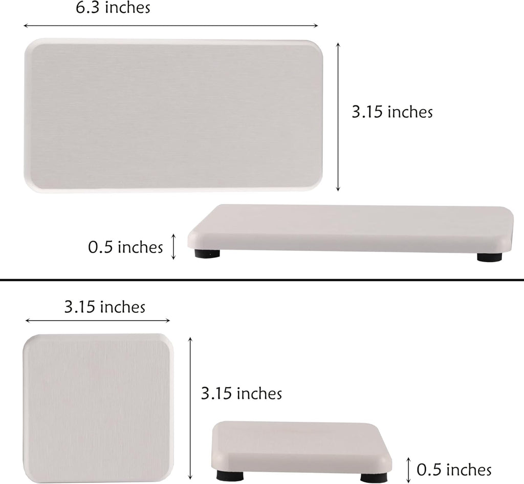 Set of 4 Water Absorbent Diatomite Coasters, Diatomaceous Earth Kitchen Soap Dish, Bathroom Trays, Water Absorbing Stone Used for Hand Soaps & Plants & Toiletries in The Modern Home