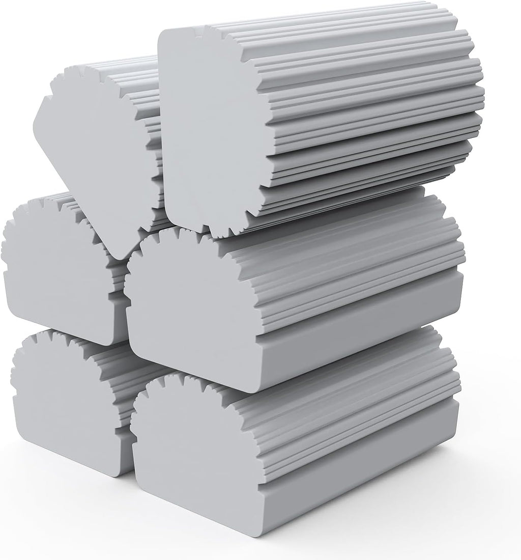 6 Pack Damp Clean Duster Sponge, Reusable Sponge, Duster for Cleaning Blinds, Glass, Baseboards,Vents, Railings, Mirrors, Window Track Grooves and Faucets.