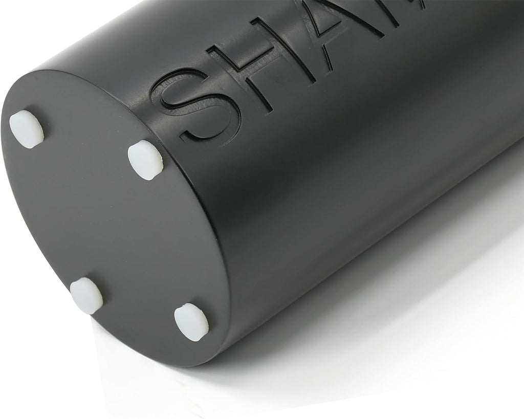 Matte Black Shampoo Dispenser Modern Refillable Pump Bottle with Embossed Text, Durable Resin Construction for Bathroom and Kitchen