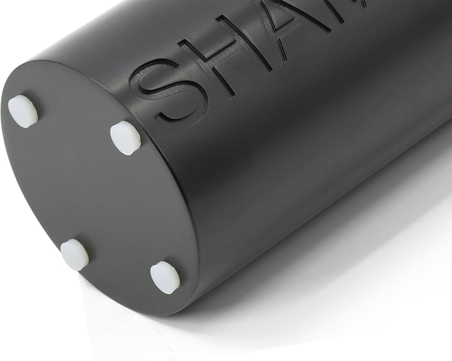 Matte Black Shampoo Dispenser Modern Refillable Pump Bottle with Embossed Text, Durable Resin Construction for Bathroom and Kitchen