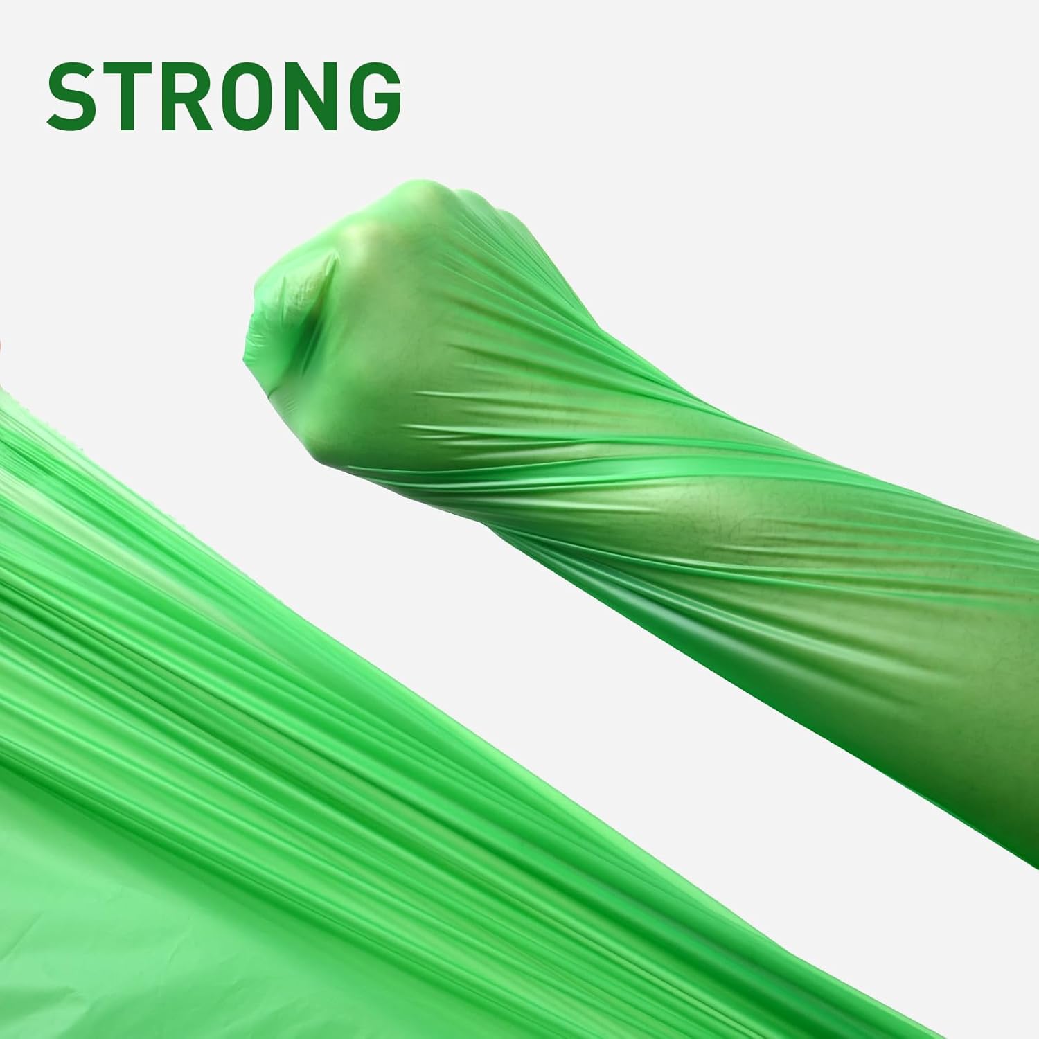 Compostable 33 gallon Large Garbage Bags,15 Count, Fits 33-36 gallon trash can, Extra Strong and Durable,Compostable Lawn & Leaf Yard Waste bags,ASTM D6400,Bpi Certified&OK compost HOME certified