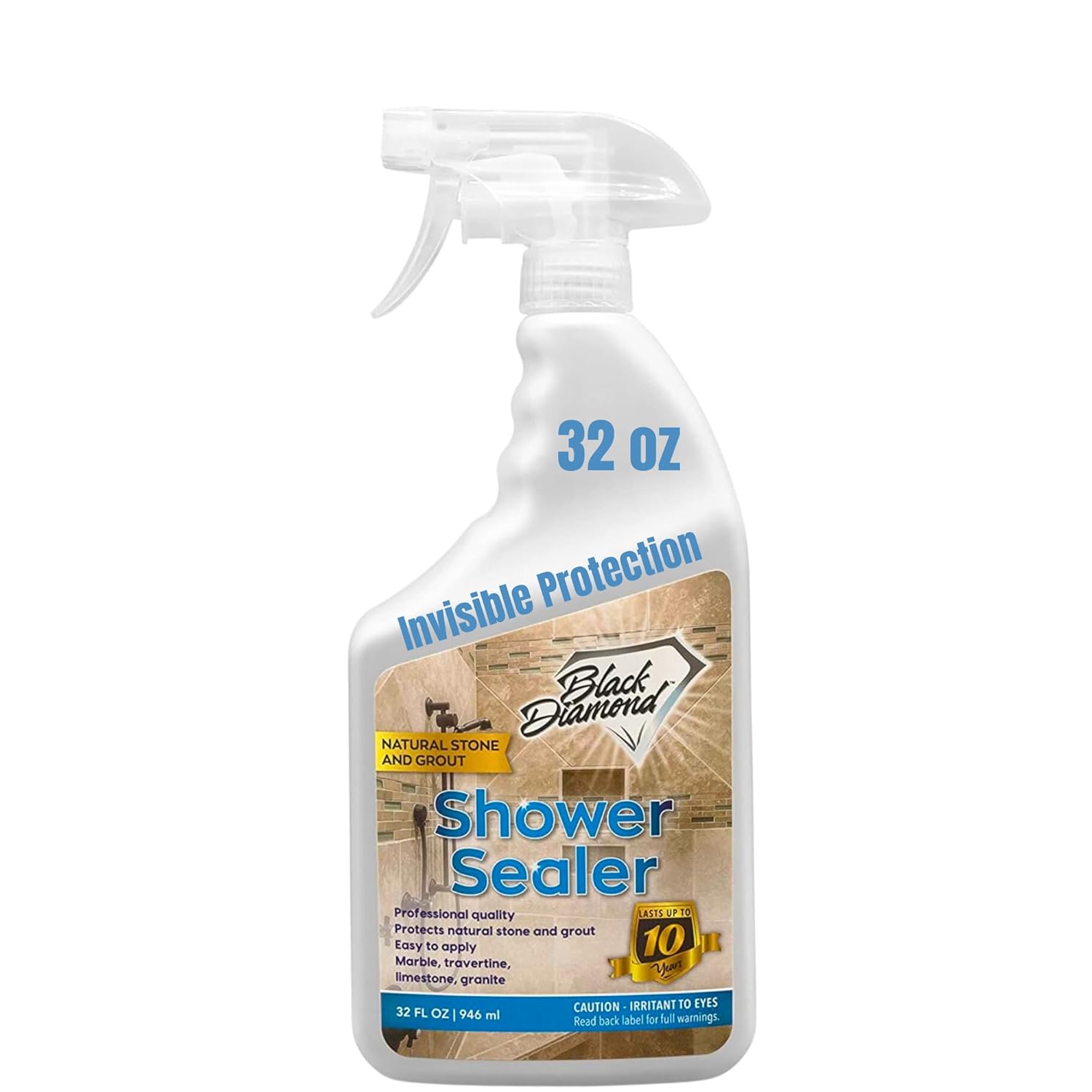 Natural Stone and Grout Penetrating Shower Sealer. Marble, Granite Travertine, Limestone. Protects Making Them Easy to Clean. Works Also on Grout in Tile, Ceramic, and Porcelain. 1-Quart