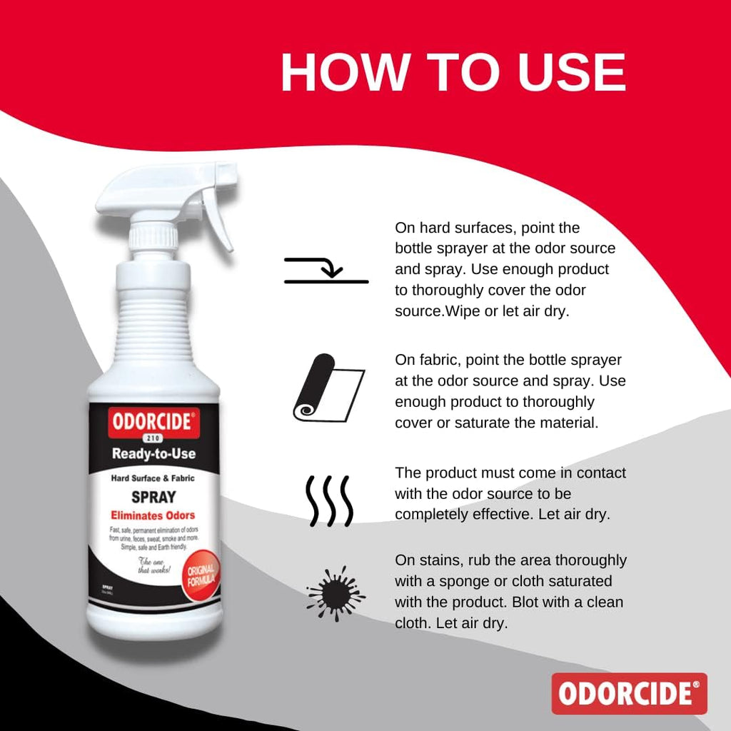 Odorcide Odor Eliminator Soaker: Odor Eliminator for Strong Odor on Carpets, Hardwood & More - Smoke, Sweat & Pet Odor Eliminator for Home w/Non-Enzymatic Formula, 32 oz