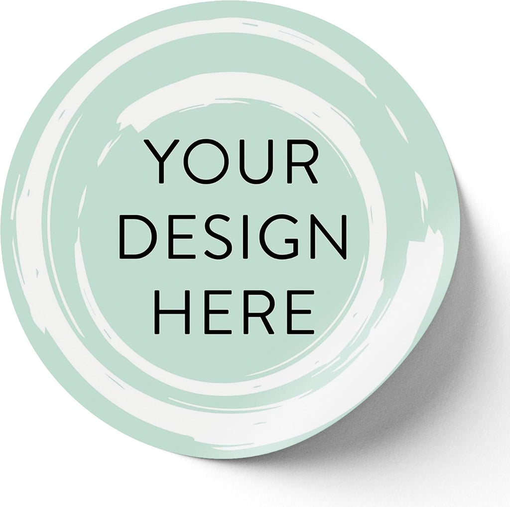 100 Custom Vinyl Stickers - Upload Your own Image, Text, Design, Logo - Personalized Logo Labels for Handmade, Packaging, Bottle, Jars, Candle, Brand Stickers (Mint, 4x4)