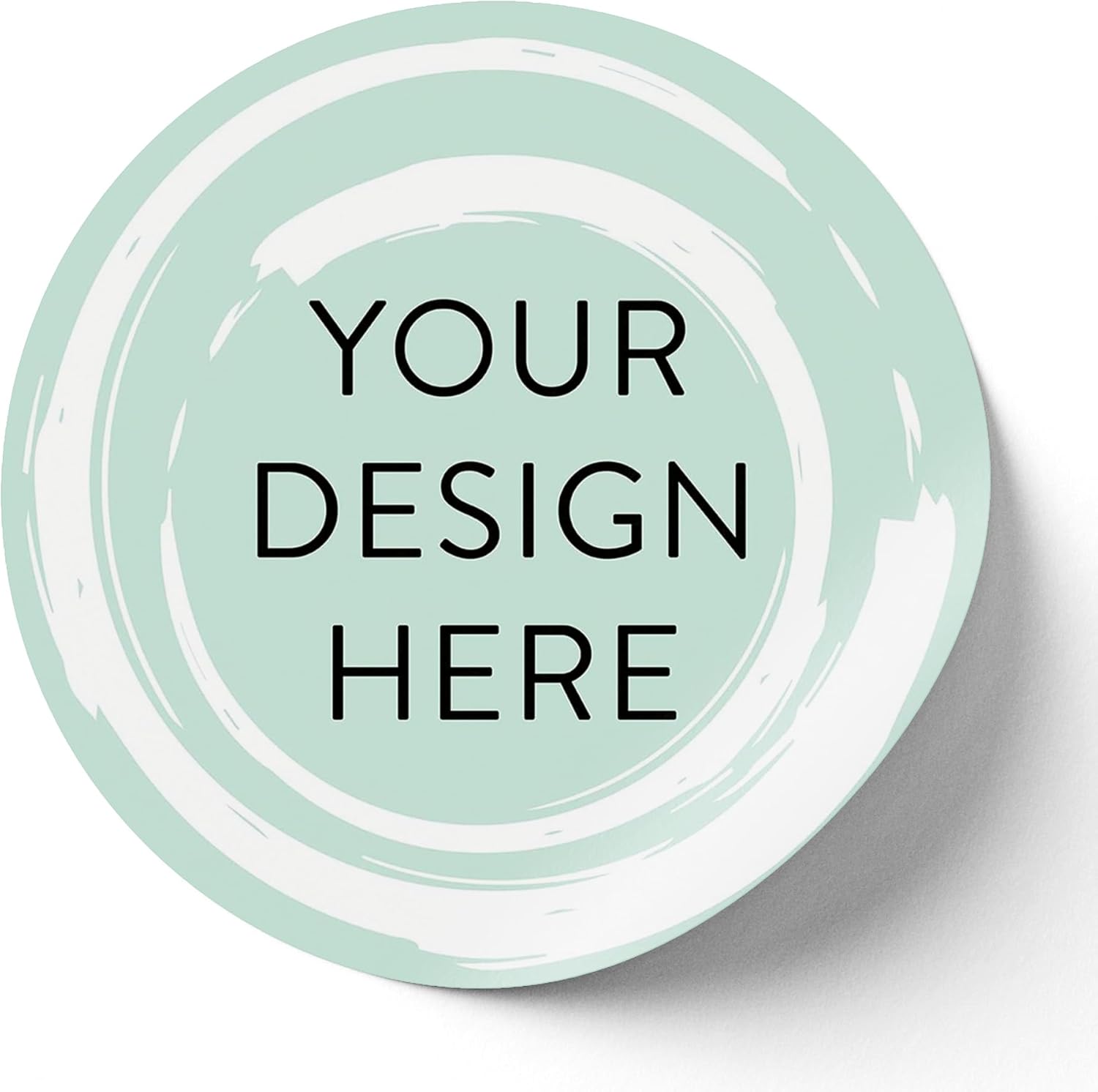 100 Custom Vinyl Stickers - Upload Your own Image, Text, Design, Logo - Personalized Logo Labels for Handmade, Packaging, Bottle, Jars, Candle, Brand Stickers (Mint, 4x4)