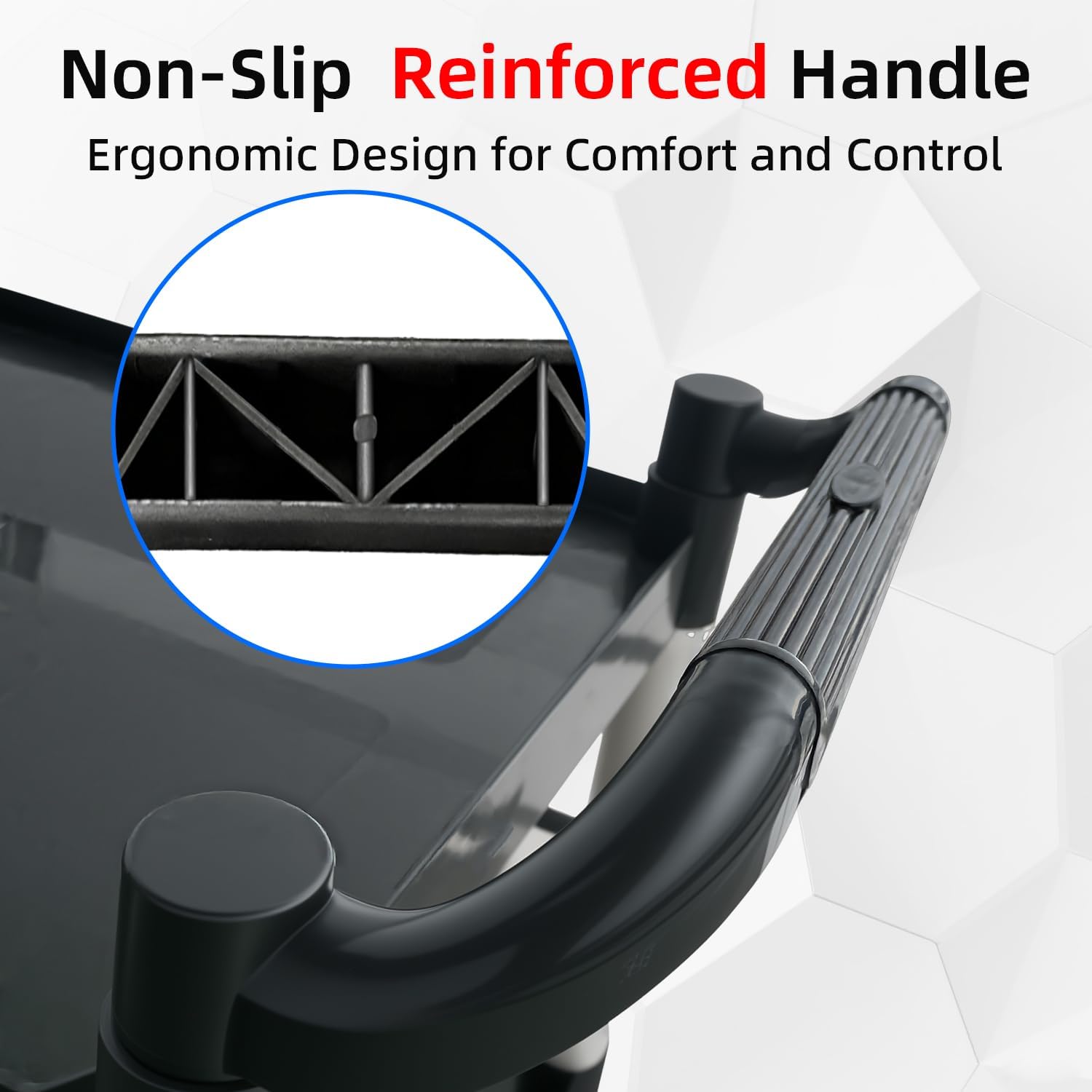 Plastic Utility Carts with Wheels, 3-Tier Rolling Service Cart, 300 lbs Heavy Duty Capacity with 4 inch Silent Casters(2 Lockable), for Home, Office, Restaurant, Warehouse.31.5"× 16" × 38"