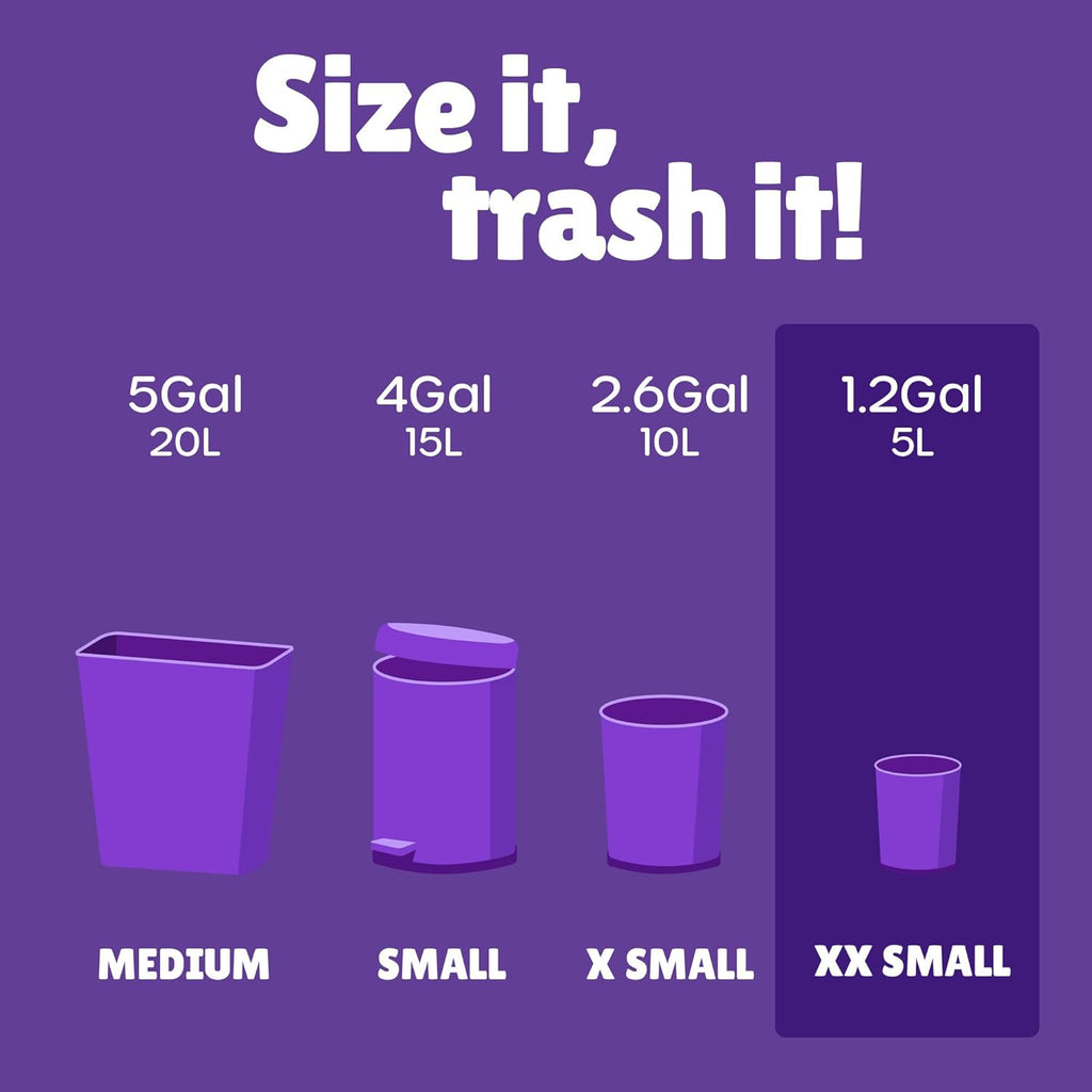 FORID Small Trash Bags 1.2 Gallon Colored - Extra Thick Mini Garbage Bags Unscented,Strong Plastic Wastebasket Liners for Bathroom Bedroom Office and Car,150 Bags Multi Colored