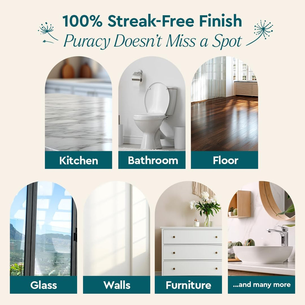 Puracy Multi-Surface Cleaner Concentrate - Plant-Powered Everyday Surface Cleaner - Natural All Purpose Cleaning Solution As Seen on TikTok (Organic Lemongrass, 16 fl oz)