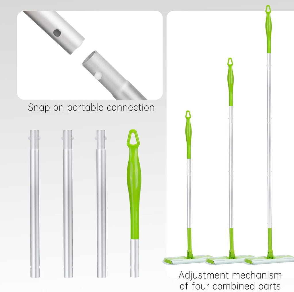 Mop Handle Compatible with Swiffer, Detachable Green Extra Long Mop Handle for Swiffer