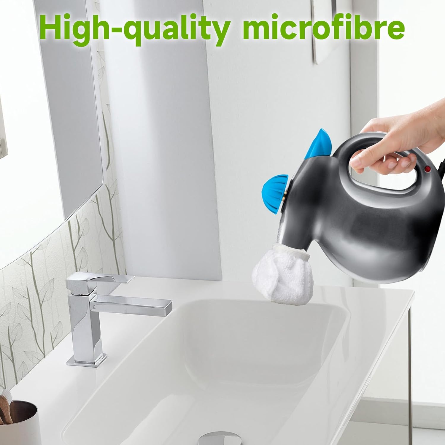 12 Pack Handheld Steam Cleaner Pads Replacement Bissell Steam Shot, Dupray, Comforday, PurSteam, Wagner, Spraytech, McCulloch Handheld Steam Cleaner Fabric Attachment, Universal Washable Steam Mop