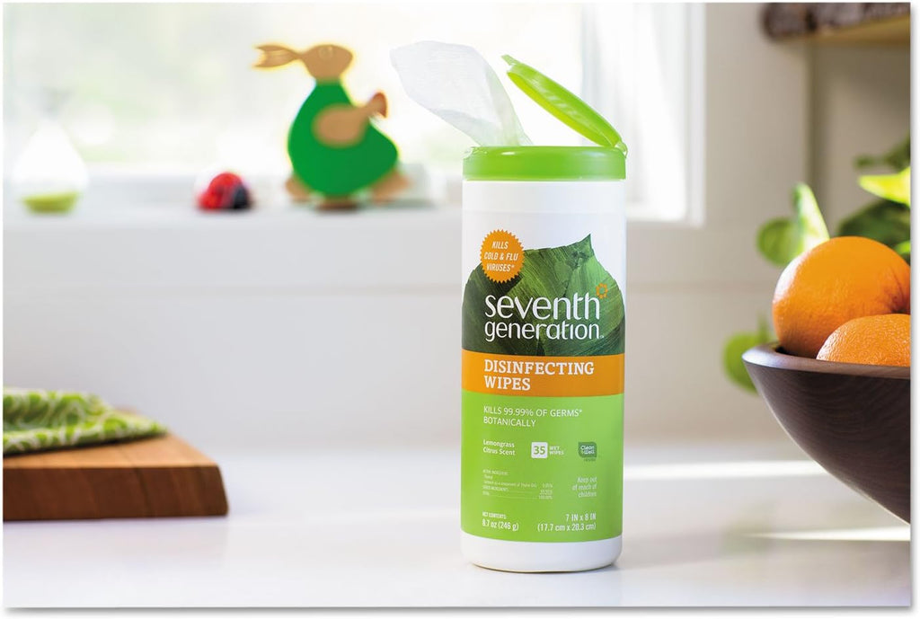 Seventh Generation Multi Surface Disinfecting Wipe, 35 Count Canister - 12 per case.
