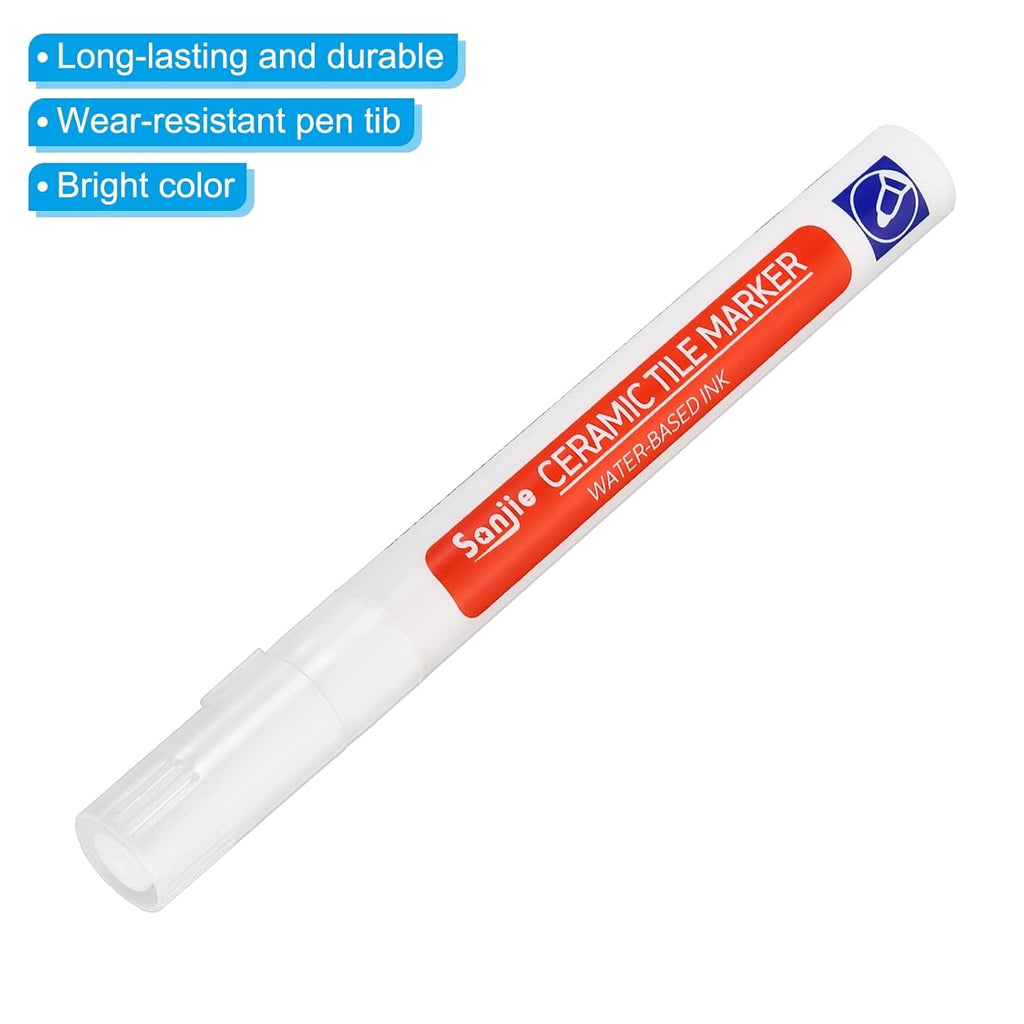 PATIKIL Grout Pen, 4 Pack White Tile Marker Waterproof Grout Sealer Pen Tile Repair Pens Paint Pens for Wall Floor Bathroom Kitchen Refresh
