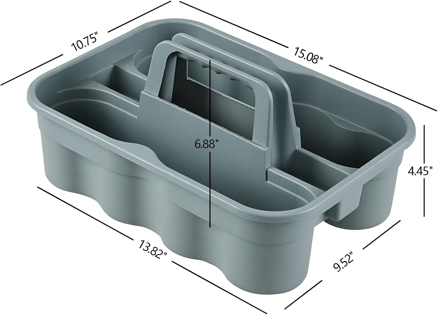 All-Purpose Cleaning Caddy, Cleaning Tool Organizer with Handle Portable Shower Caddy Basket, Grey, 6 Pack