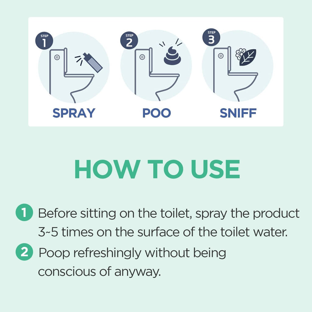 Pre-Poop Aromatic Bathroom Toilet Spray, Potty Deodorizer, Neutralize Bad Odors (5.07 fl.oz.) - Soft Cotton & Baby Powder Scent