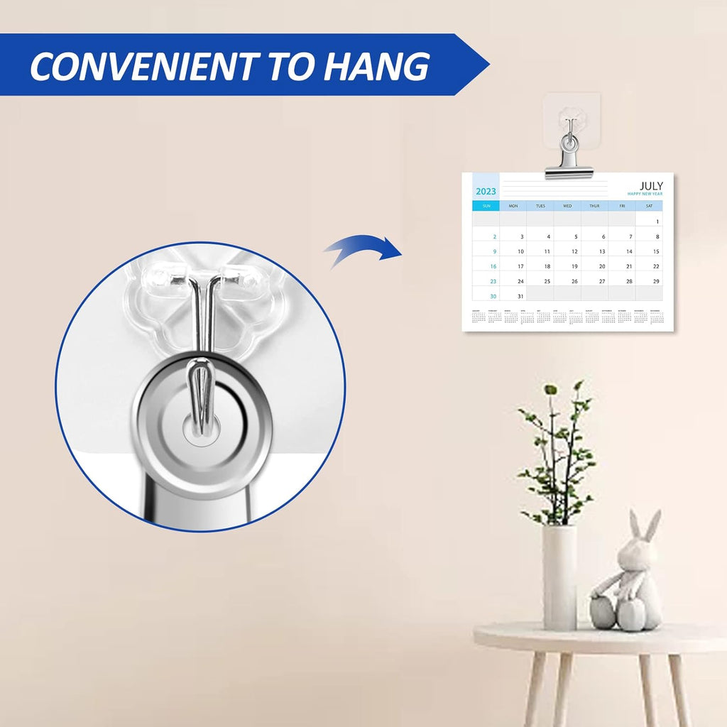 10 Pack Large Metal Hinge Clips - 2.5 Inch Silver Bull Hinge Paper Clips for Crafts, Drawing, Food Bags at Home, Office, School, Shop