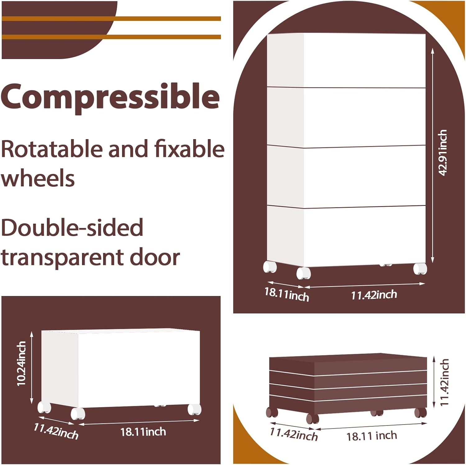 QudraKast 4-Tier Stackable Plastic Storage Bins - 67QT Stackable Storage Bins - Closet Organization Suitable for Bedroom, Organization and Boxes for Study, Toy Room, Office