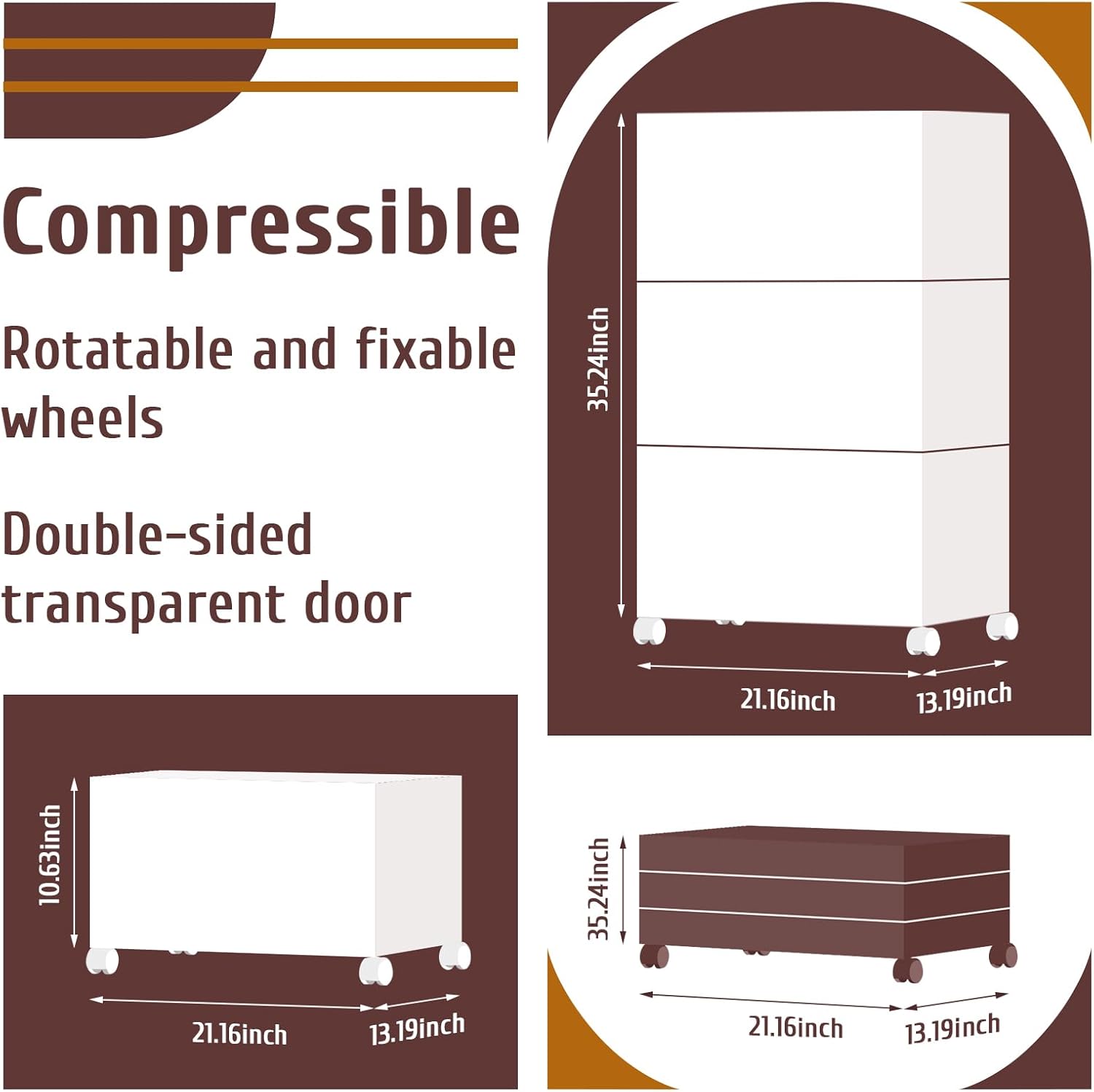 QudraKast 3-Tier Stackable Plastic Storage Bins - 67QT Stackable Storage Bins - Closet Organization Suitable for Bedroom, Organization and Boxes for Study, Toy Room, Office