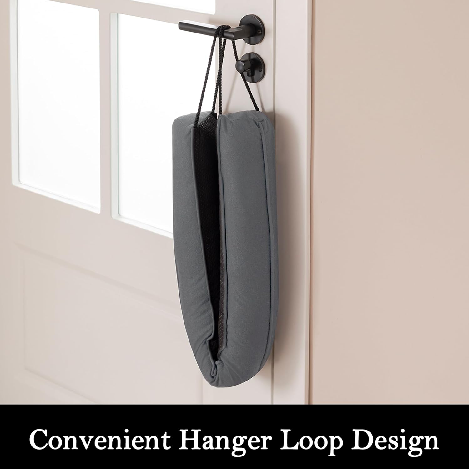 Sunolga 48" Door Draft Stopper Blocks Hot and Cold Air with Removable Washable Cover for Gaps Up to 3", All-Season Seal Strip for Noise, Wind, Door Sweep for Bottom of Door, Home Essentials, Gray