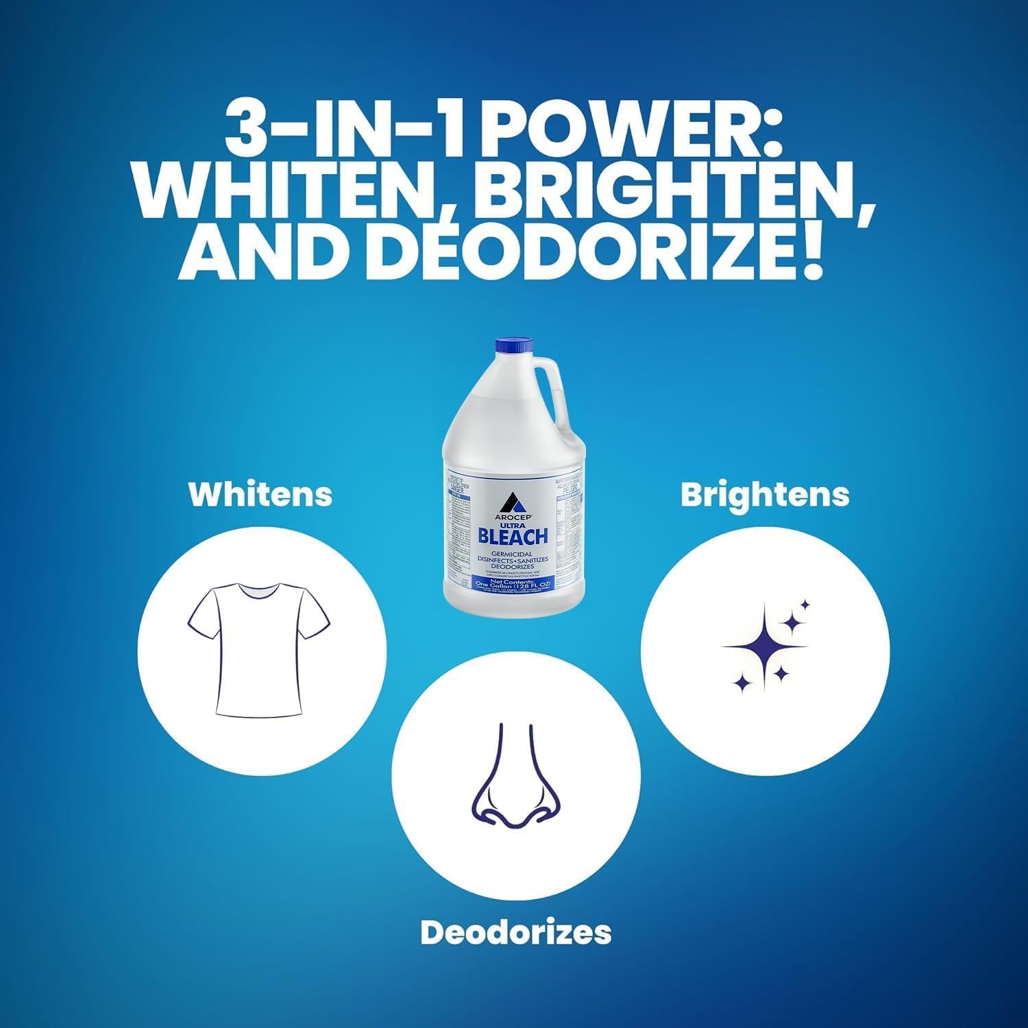 (12 Pack) Kik Ultra Bleach, 1 Gallon Jugs and Cleaning sponge (KIK8635042CT)