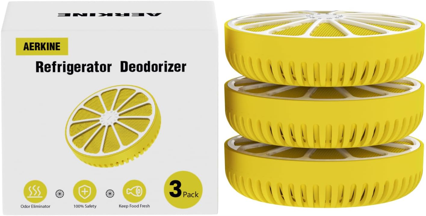 Fridge Deodorizer Odor Eliminator - Refrigerator Cleaner Freshener For Home, Smell Remover For Kitchen, More Effective Than Baking Soda Bamboo Air Purifier Bags