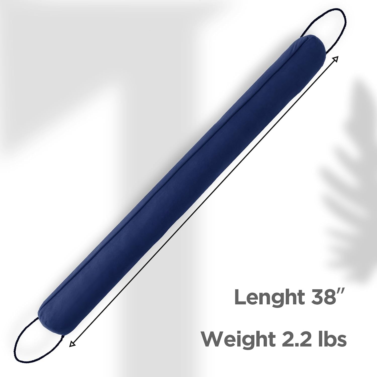 Sunolga 38" Door Draft Stopper Blocks Hot and Cold Air with Removable Washable Cover for Gaps Up to 3", All-Season Seal for Noise, Door Sweep for Bottom of Door and Window, Home Essentials, Blue