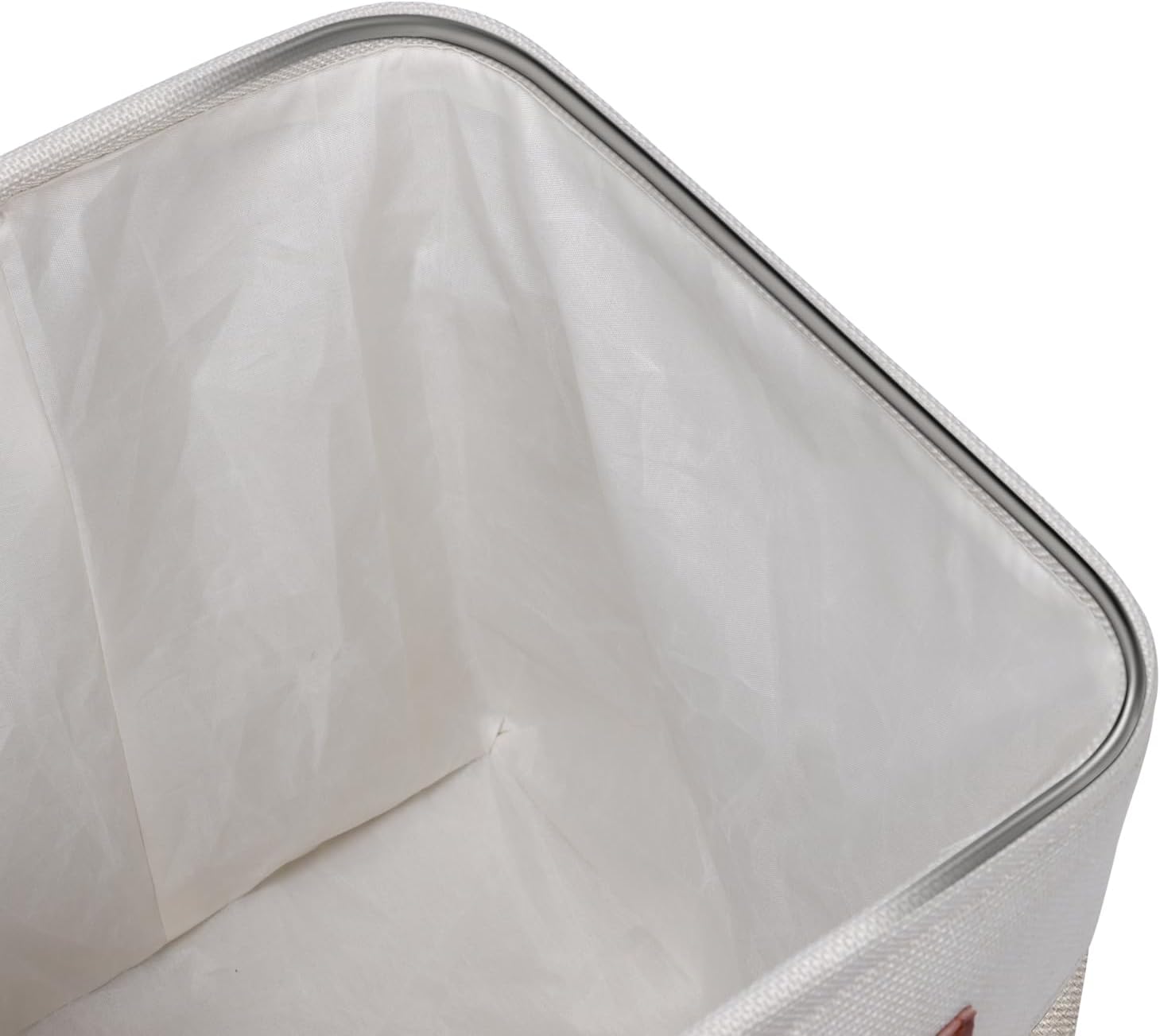 Univivi 4 PC 13 Inch Cube Storage Baskets with Hard Bottom for Shelves Foldable Storage Baskets for Closet Storage Clothes,Cube Storage Bin, Storage Basket with Handles for Organizing (Khaki)