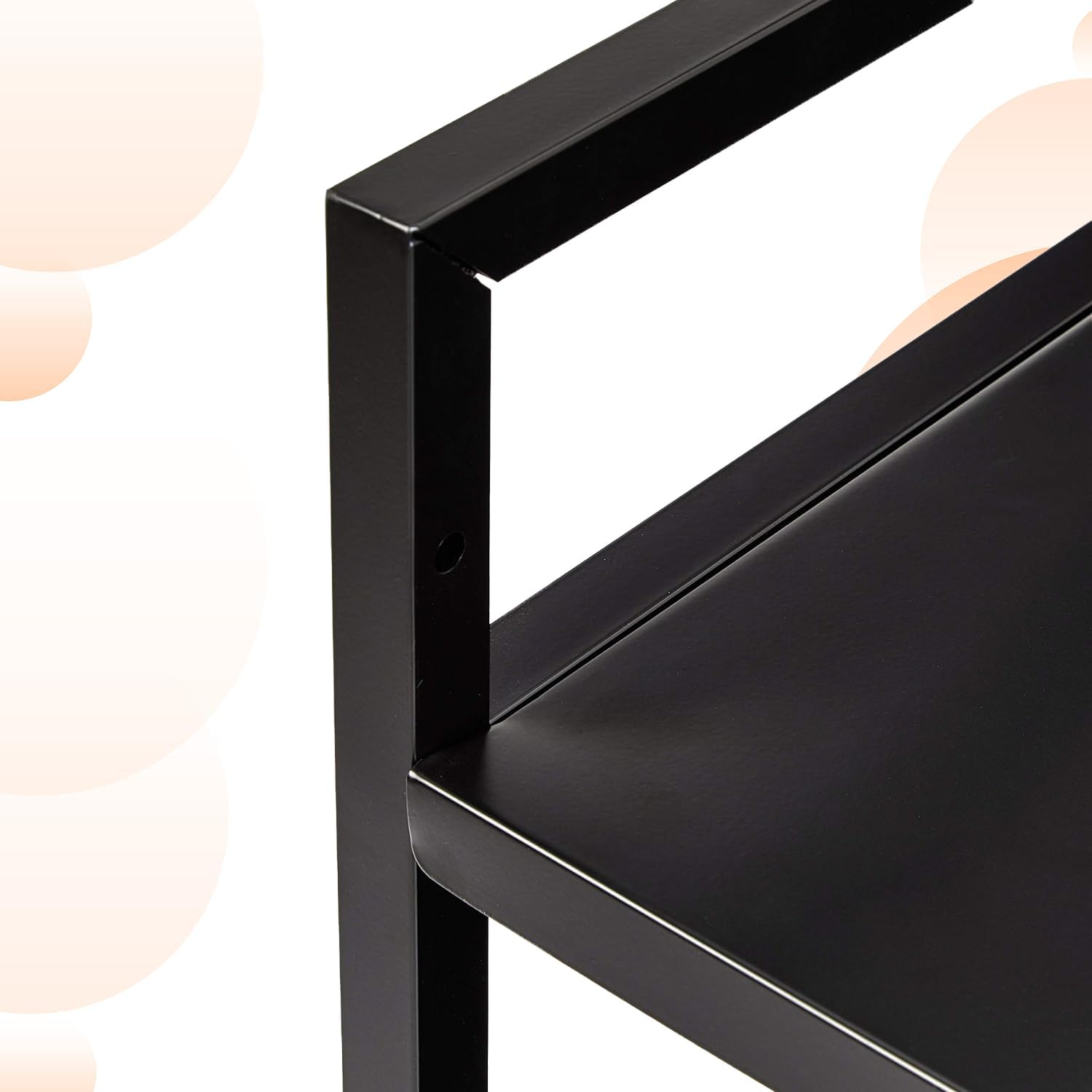 Amazon Basics 3-Tier Metal Rolling Cart, Black