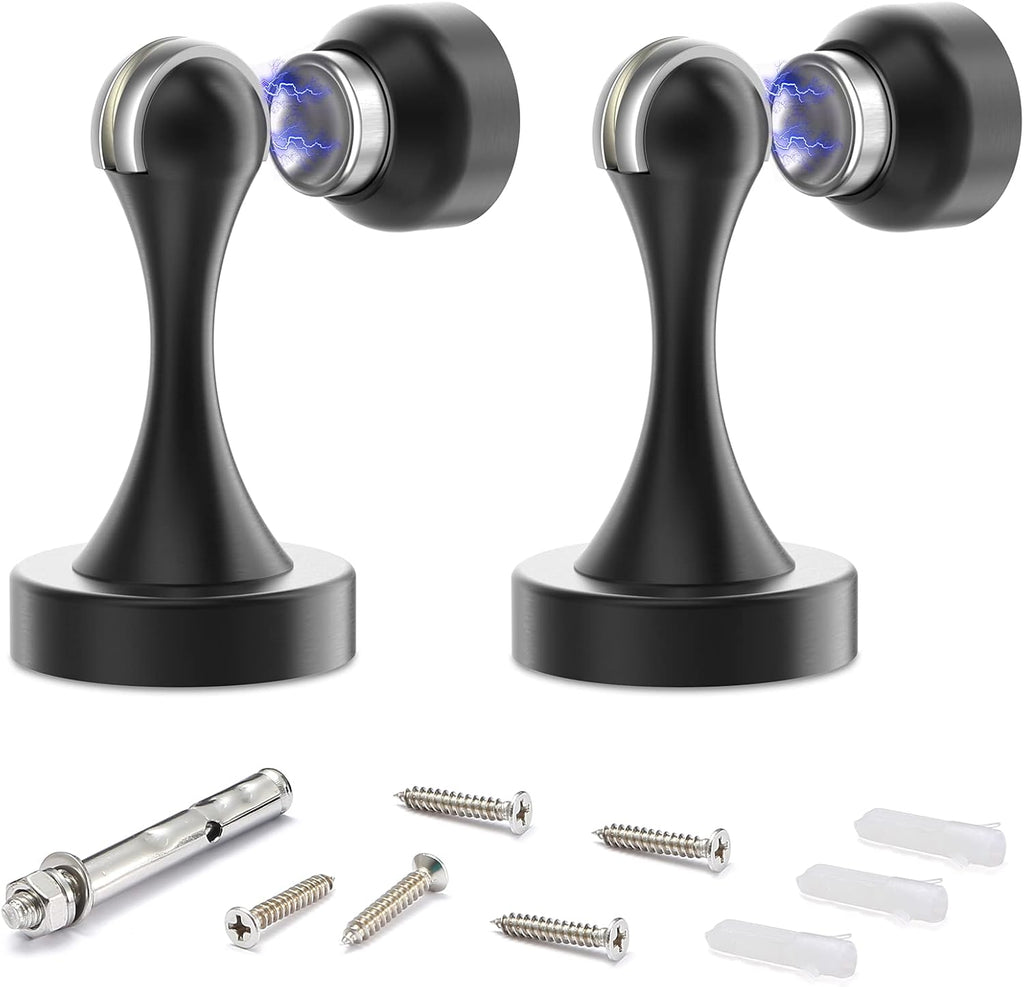 Magnetic Door Stop Stainless Steel，Door Stopper, Heavy Duty for Various Door Types, Keep Your Door Open, Wall Mount Door Holder/Catch