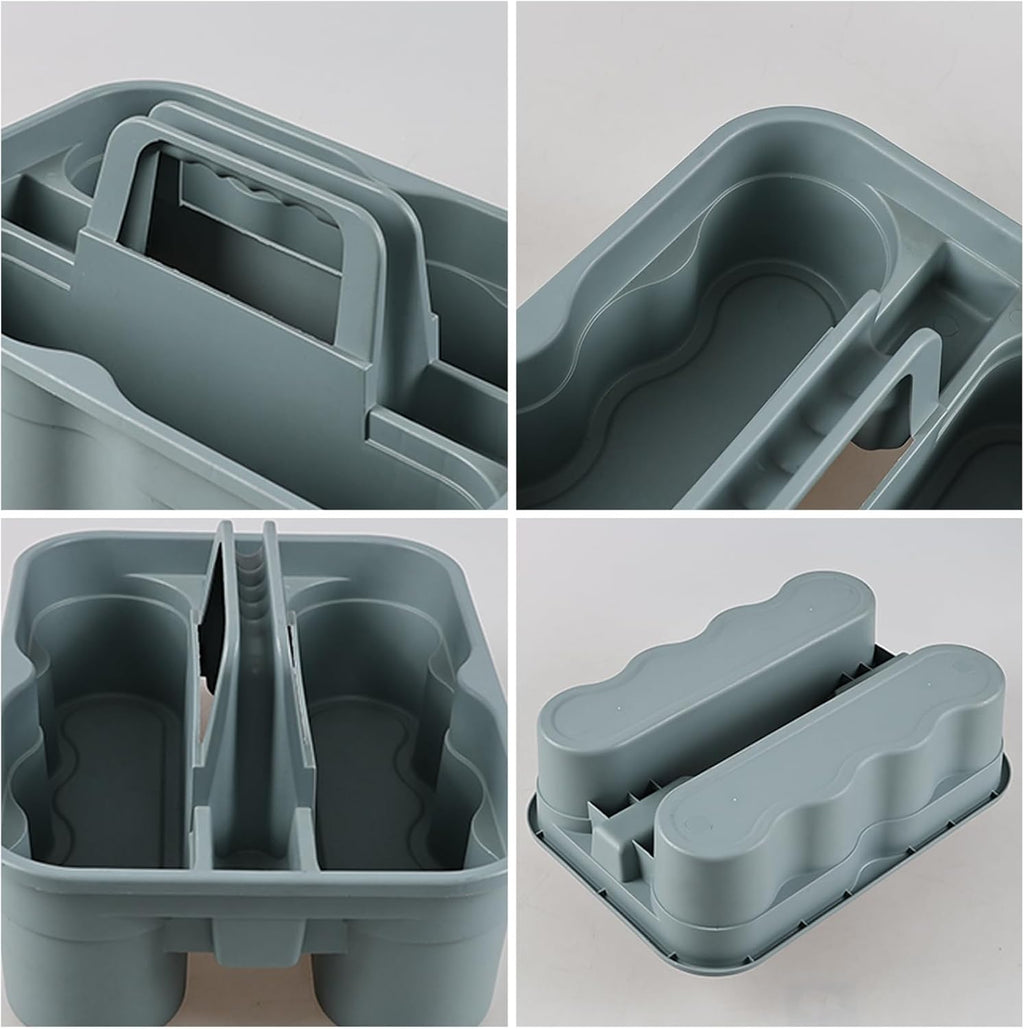 All-Purpose Cleaning Caddy, Cleaning Tool Organizer with Handle Portable Shower Caddy Basket, Grey, 6 Pack