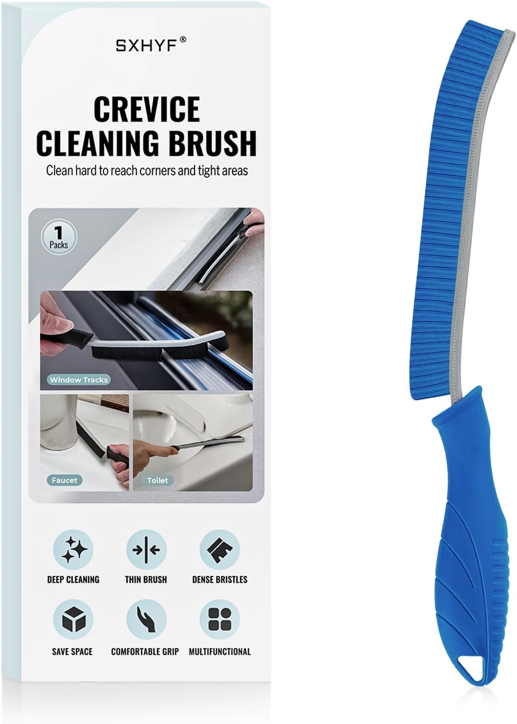 SXhyf Cleaning Brush - Hard Bristle Crevice Cleaning Brush, Multifunctional Gap Scrub Brush, Kitchen Essentials, Bathroom Cleaner Tools for Household Use, Home, Window, Toilet, Stove