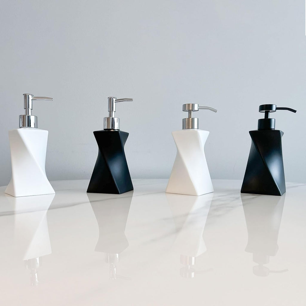 Stainless Steel Soap Dispenser Pump Head Replacement 2 Pack, 28/400 Threads Standard Size, for Bathroom and Kitchen (Stainless Steel)