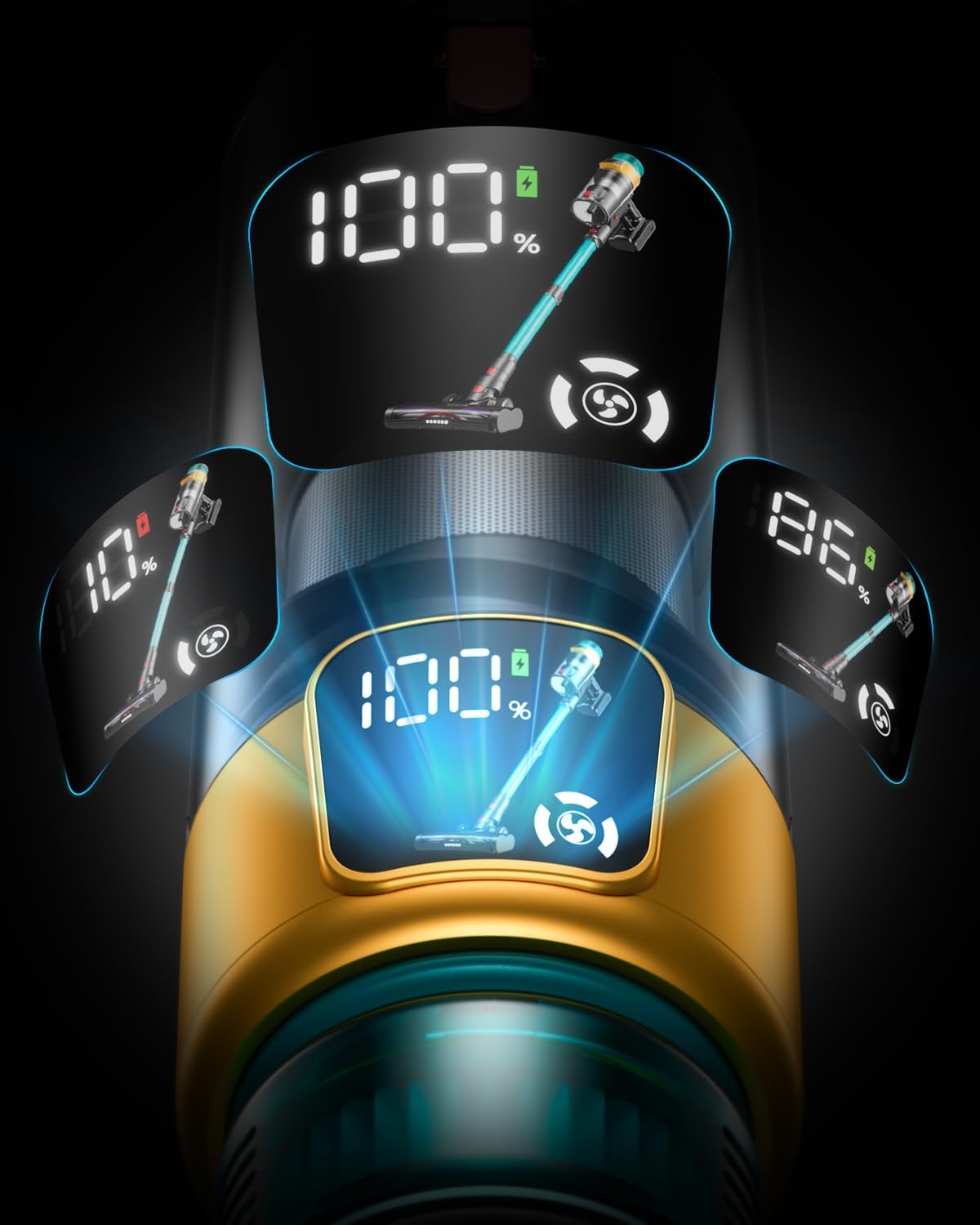 Cordless Vacuum Cleaner, 580W 48KPA 70Mins Vacuum Cleaners for Home, Stick Vacuum with Charging Dock Station, Anti-Tangle Wireless Vacumm, Rechargeable Cordless Vacuum for Pet Hair/Carpet/Hard Floor