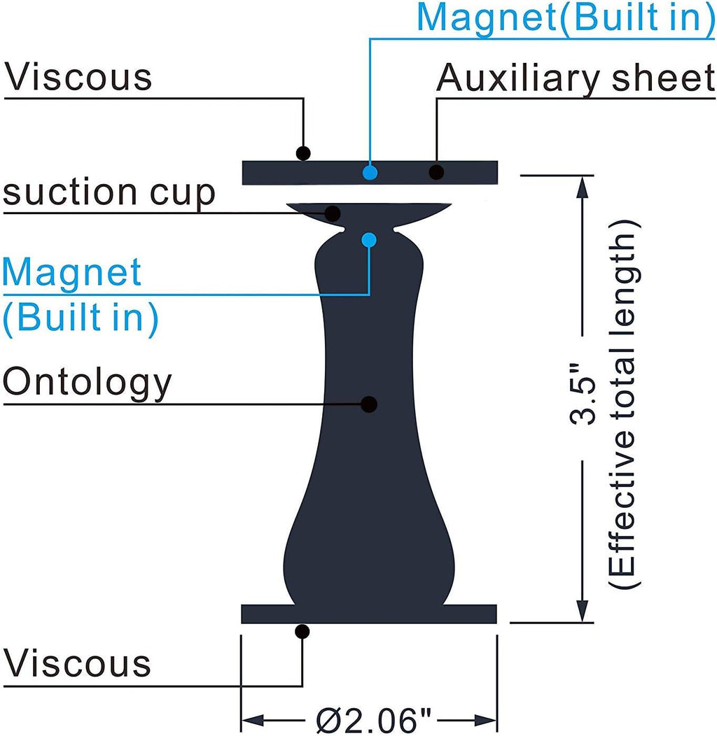Door Stop, Silicone Magnetic Door Stop Holder Wall Mount Damage-Free with Durable Waterproof House Door Stopper,Eco-friendly Special Adhesive Door Stoppers No Need to Drill Collision Mute(Gray)
