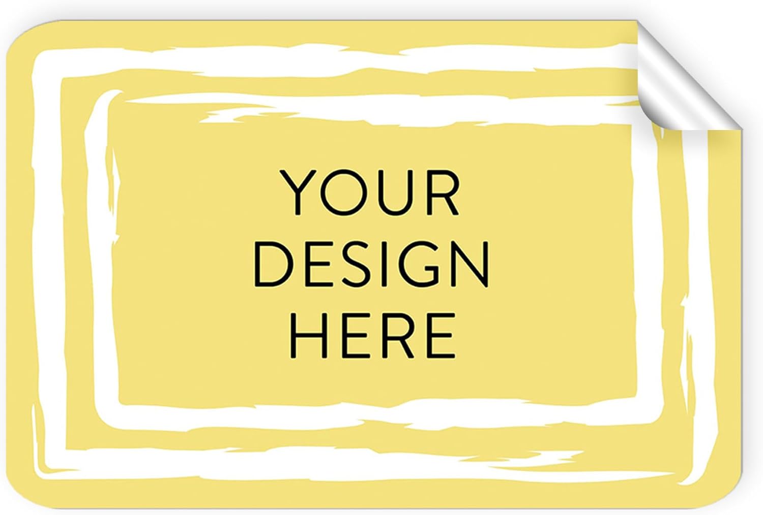 100 Custom Vinyl Stickers - Upload Your own Image, Text, Design, Logo - Personalized Logo Labels for Handmade, Packaging, Bottle, Jars, Candle, Brand Stickers (Lemon Swirls, 3x2)