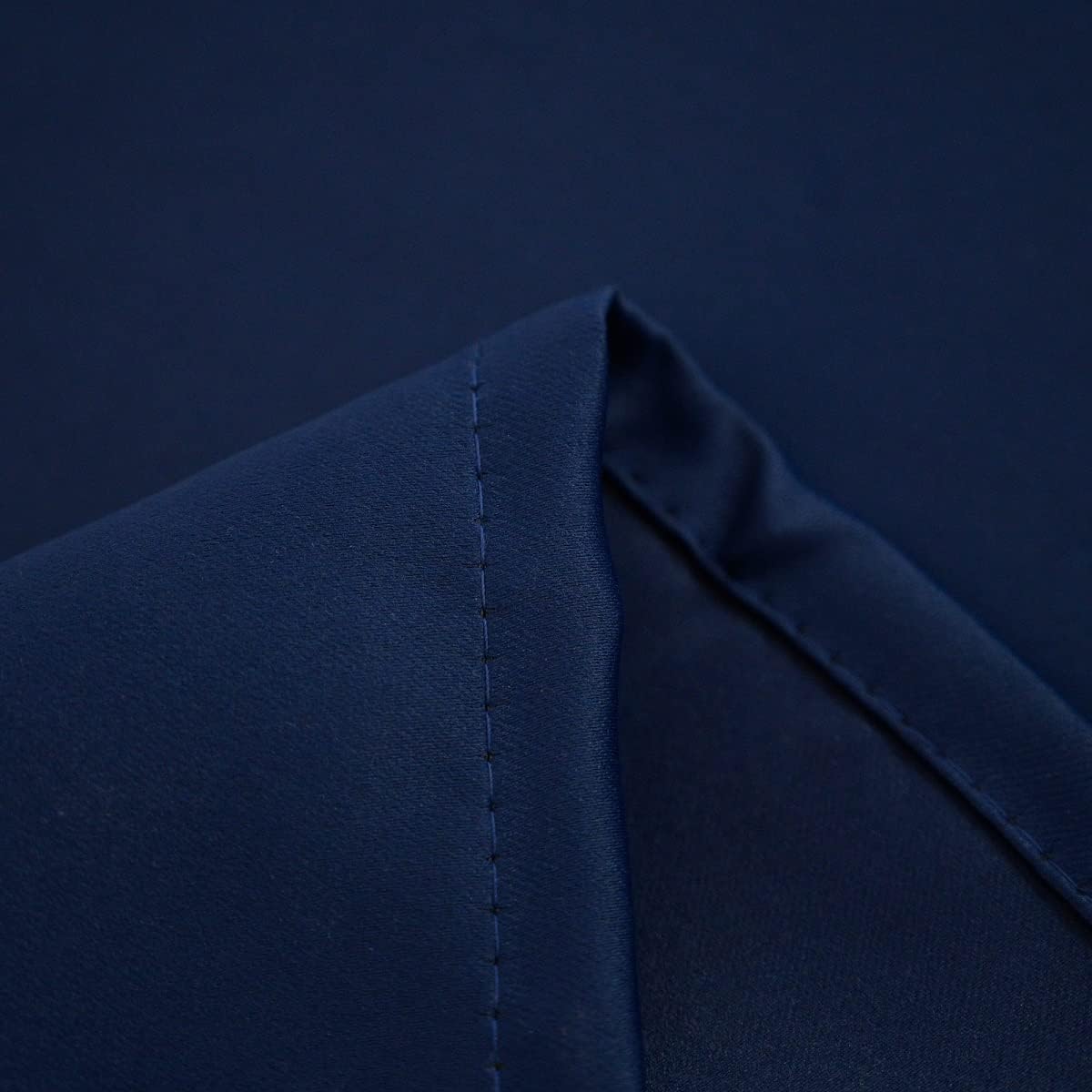 Pickluc Navy Blue Cafe Curtain (Half Window Curtain) 30 Inches Length, Rod Pocket Small Kitchen Curtain, Short Blackout Curtain for Small Window, 30" Wide and 30" Long, 2 Panels