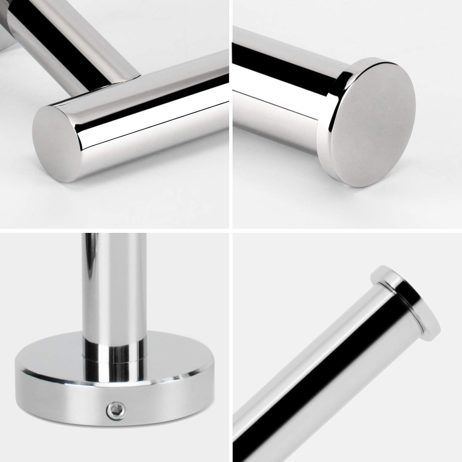 NearMoon Bathroom Toilet Paper Holder, Premium SUS304 Stainless Steel Rustproof Wall Mounted Toilet Roll Holder for Bathroom, Kitchen, Washroom (1 Pack, Chrome Finish)