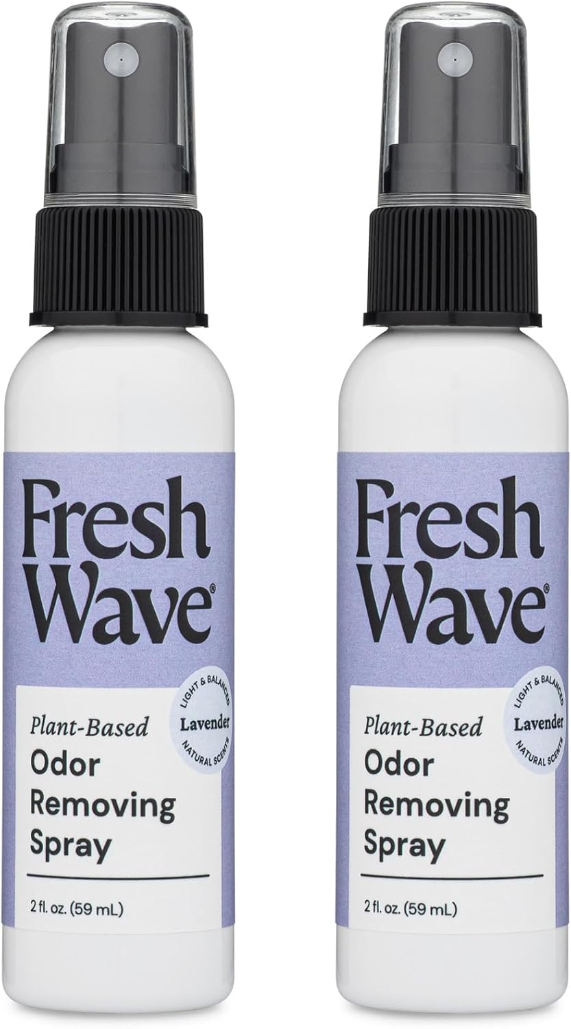 Fresh Wave Lavender Scent Odor Eliminator Spray & Air Freshener, 2 fl. oz. Travel Size (Pack of 2)