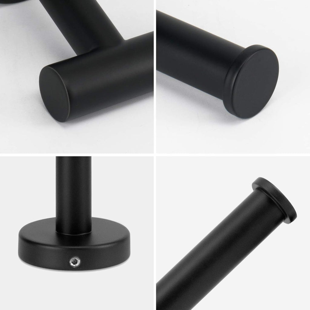 NearMoon Bathroom Toilet Paper Holder, Premium SUS304 Stainless Steel Rustproof Wall Mounted Toilet Roll Holder for Bathroom, Kitchen, Washroom (1 Pack, Matte Black)