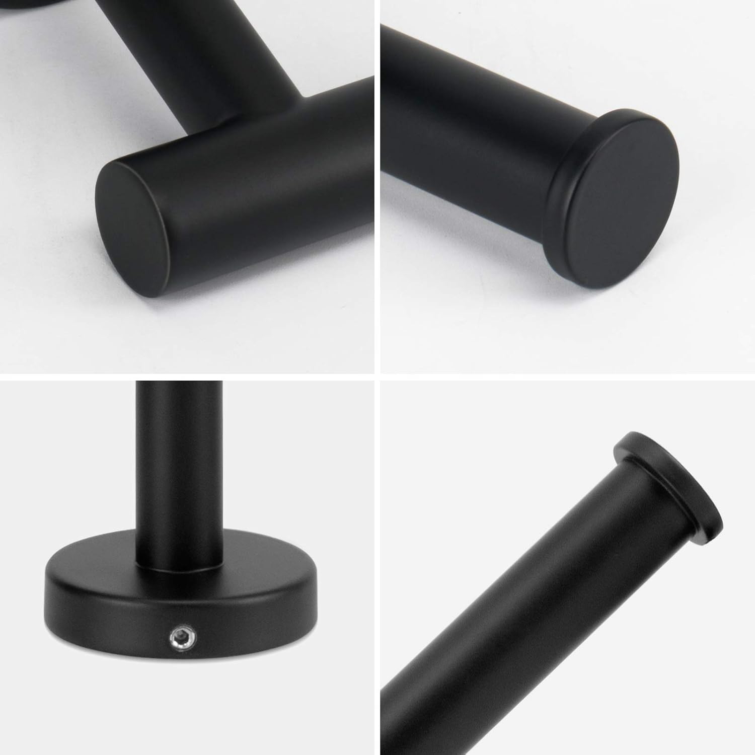 NearMoon Bathroom Toilet Paper Holder, Premium SUS304 Stainless Steel Rustproof Wall Mounted Toilet Roll Holder for Bathroom, Kitchen, Washroom (1 Pack, Matte Black)