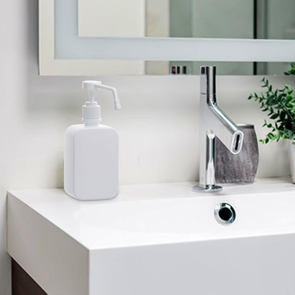 Pump Bottles Dispenser 16.9oz/500ml, 4 Pack Empty Plastic Hand Soap Shampoo Bottles, Refillable Wash Bottles for Cleaning Solution, Plants ﻿