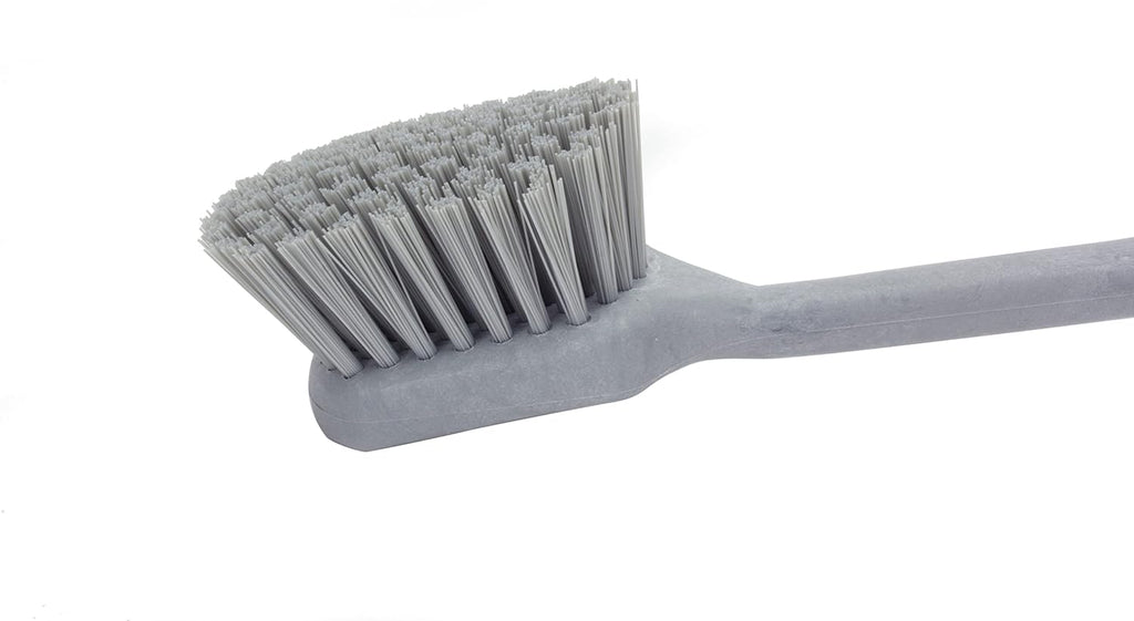 SPARTA 40501EC23 Plastic Large Scrub Brush, Kitchen Brush, Utility Brush With Long Handle For Cleaning, 20 Inches, Gray