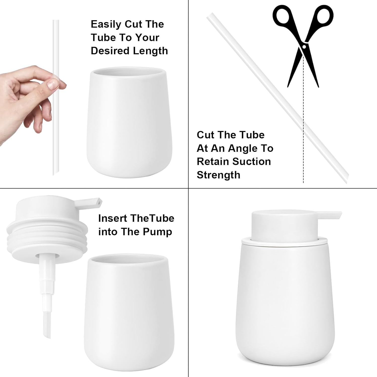 Liquid Soap Dispenser Pump 2pcsHead Replacement Spare Plastic Pump Bathroom Countertop