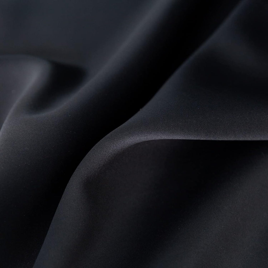 Pickluc 24 Inch Long Tier Curtains for Small Window Treatment, Short Blackout Curtain with Rod Pocket - Half Window Curtains for Kitchen, Cabinet, Basement, Camper, 2 Panels, Black, 30 Inches Wide